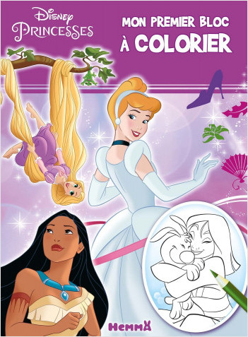 Disney Princesses – Mon premier bloc à colorier – Livre de coloriage – Dès 3 ans