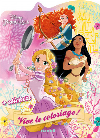 Disney Princesses - Vive le coloriage ! – Livre de coloriage pour enfants avec stickers – Dès 4 ans