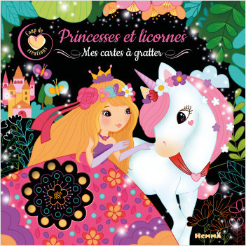 Coup de cœur créations -  Mes cartes à gratter - Princesses et licornes - Dès 5 ans