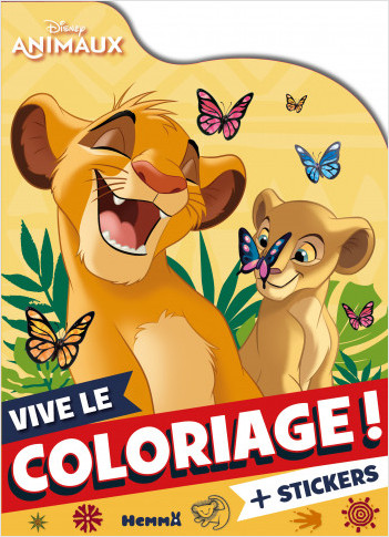 Disney Animaux - Vive le coloriage ! – Livre de coloriage pour enfants avec stickers – Dès 4 ans