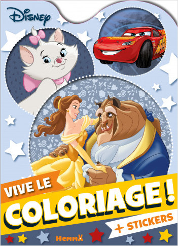 Disney - Vive le coloriage ! – Livre de coloriage pour enfants avec stickers – Dès 4 ans
