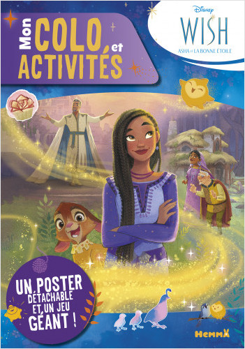 Disney Wish - Mon colo et activités + poster - Livre de jeux et coloriage avec un poster - Dès 5 ans