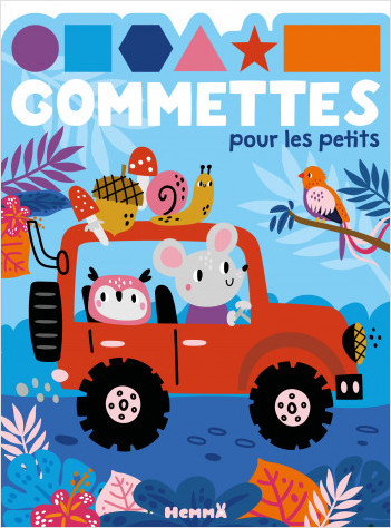 Gommettes pour les petits - Animaux dans jeep -Livre de gommettes - Dès 3 ans