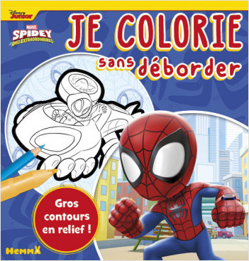 Marvel Spidey et ses amis extraordinaires - Je colorie sans déborder - Livre de coloriage avec bords en relief - Dès 3 ans