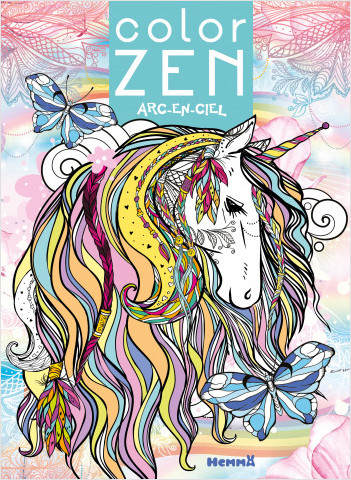 Color zen - Arc-en-ciel  (Licorne) - Livre de coloriage détente - Dès 7 ans
