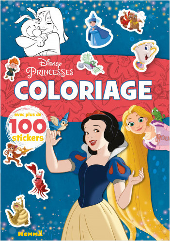 Disney Princesses – Coloriage avec plus de 100 stickers – Livre de coloriage avec stickers – Dès 4 ans