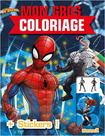 Marvel Spider-Man - Mon gros coloriage + stickers ! - Livre de coloriage avec stickers - Dès 4 ans
