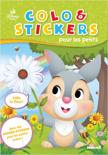Disney Baby - Colo & Stickers pour les petits - Livre de coloriage avec stickers - Dès 3 ans