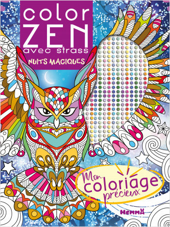 Color Zen - Mon coloriage précieux - Nuits magiques - Coloriage avec strass - Dès 7 ans