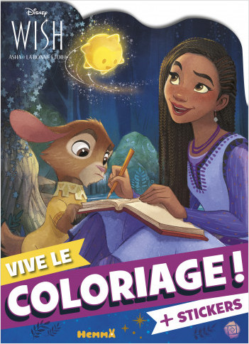 Disney Wish  - Vive le coloriage ! – Livre de coloriage avec stickers – Dès 4 ans	