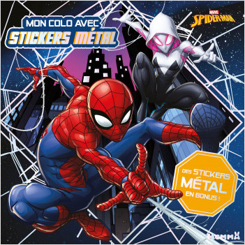 Marvel Spider-Man - Mon colo avec stickers métal - Livre de coloriage avec stickers métallisé - Dès 4 ans