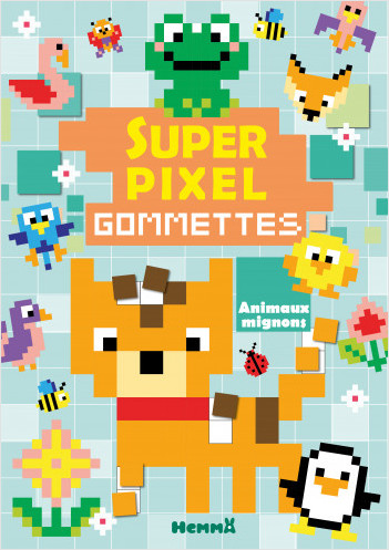 Super pixel - Gommettes - Animaux mignons - Livre de gommettes pixels - Dès 5 ans