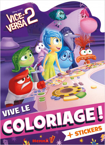 Disney Pixar Vice-versa 2  - Vive le coloriage ! – Livre de coloriage avec stickers – Dès 4 ans