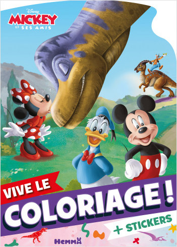 Disney Mickey et ses amis  - Vive le coloriage ! - Livre de coloriage avec stickers - Dès 4 ans