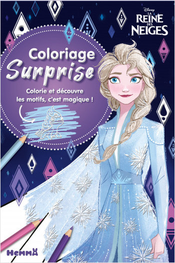 Disney La Reine des Neiges - Coloriage surprise - Bloc de coloriage magique - Dès 4 ans