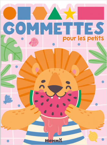 Gommettes pour les petits - Lion pastèque - Livre de gommettes - Dès 3 ans