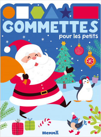 Gommettes pour les petits - Père Noël, sapin et pingouin - Livre de gommettes - Dès 3 ans