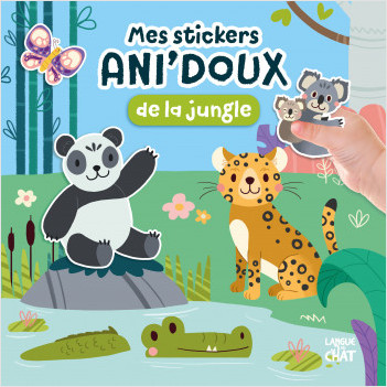 Mes stickers Ani'doux de la jungle - Livre d'activités avec grands stickers - Dès 36 mois