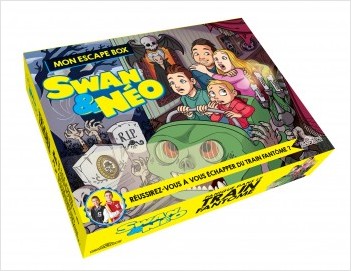 Swan & Néo - Mon escape box - Panique dans le train fantôme - Escape game enfants - De 2 à 6 joueurs - Dès 7 ans