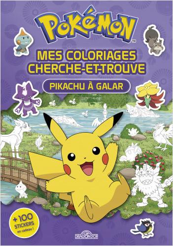 Pokémon – Coloriages cherche-et-trouve – Pikachu à Galar – Avec des stickers – Dès 5 ans