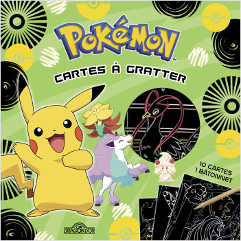 Pokémon – Cartes à gratter – Pikachu à Galar – Pochette avec 10 cartes à gratter et un bâtonnet – Dès 6 ans