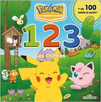 Pokémon – Mes premières notions – Les chiffres – Livre animé tout-carton avec plus de 100 volets à soulever – Dès 3 ans