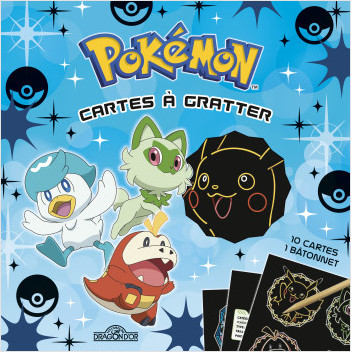 Pokémon – Cartes à gratter – Paldea – Pochette avec 10 cartes à gratter et un bâtonnet – Dès 6 ans