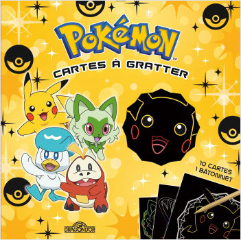 Pokémon – Cartes à gratter – Les nouveaux Pokémon de Paldea – Pochette avec 10 cartes à gratter et un bâtonnet – Dès 6 ans