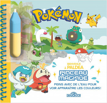 Pokémon - Pinceau magique - Bienvenue à Paldea - Livre avec pinceau magique - Dès 3 ans