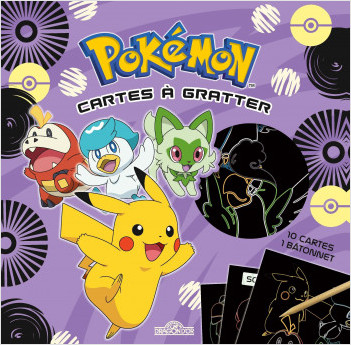 Pokémon – Cartes à gratter – Infos Pokédex de Paldea – Pochette avec 10 cartes à gratter et un bâtonnet – Dès 6 ans