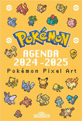 Pokémon – Agenda 2024-2025 – Pixel Art – Avec des informations sur les Pokémon et des scènes de cherche-et-trouve – Dès 7 ans