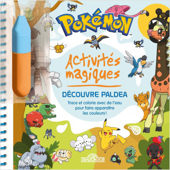 Pokémon – Activités magiques – Livre d'activités et de coloriages magiques à l'eau avec un feutre – Dès 4 ans