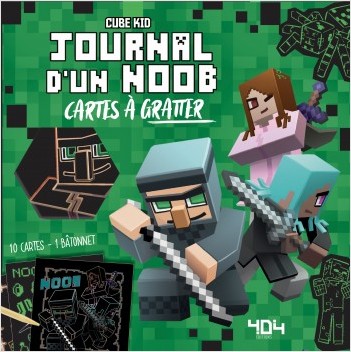 Journal d'un Noob Minecraft : Mes cartes à gratter - Cartes à gratter - De 7 à 11 ans 