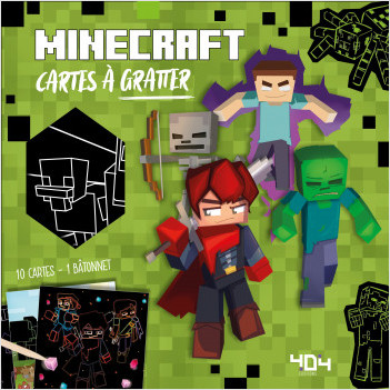 Cartes à gratter Minecraft - Pochette Loisirs créatifs - De 7 à 11 ans