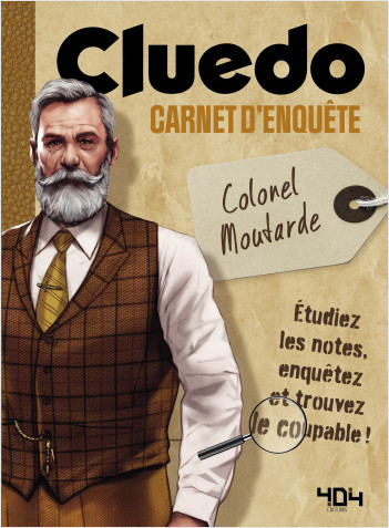 Cluedo - Le carnet d'enquête du colonel Moutarde - Livre à enquête officiel Cluedo - A partir de 14 ans