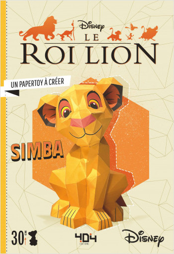 Papertoy Disney Le Roi Lion Simba - Un papertoy à créer 