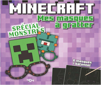 Minecraft - Pochettes de masques à gratter Spécial monstres 